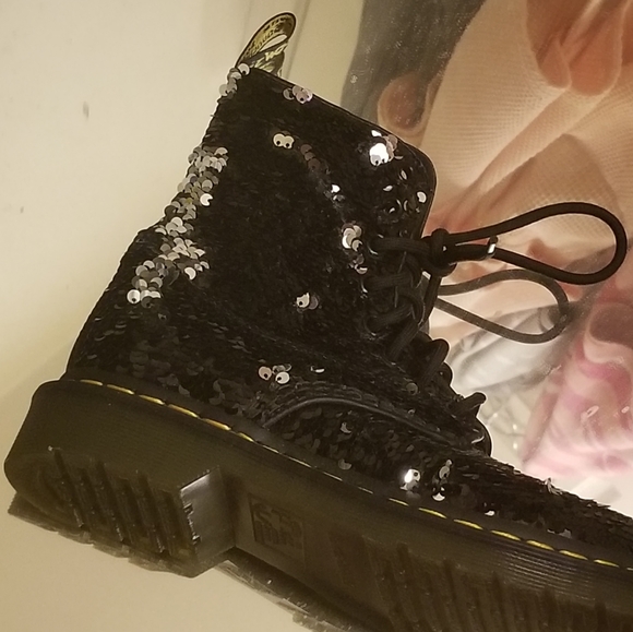 Dr. Martens 1460 Pascal Sequin Women's Combat Boots - Picture 5 of 5
